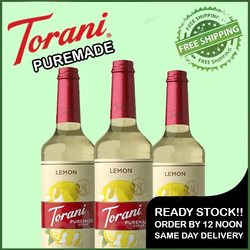 TORANI Puremade Lemon Syrup Glass Bottle 750ml Shopee Malaysia
