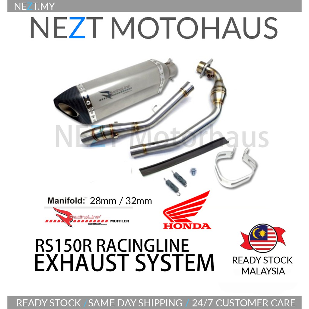Honda Rs150r Rs150 Racingline Exhaust System Ekzos 28mm 32mm Shopee Malaysia