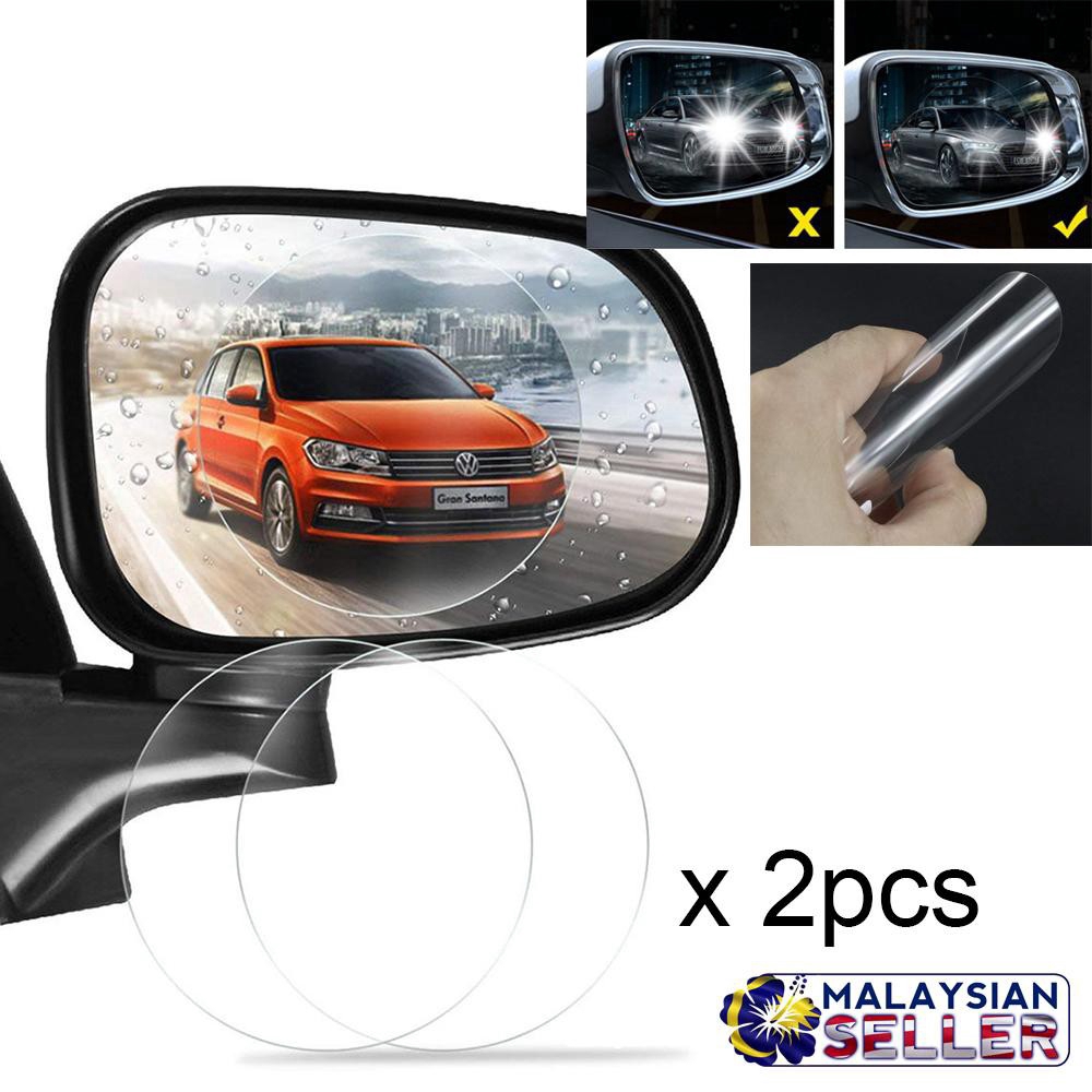 Tollo Car Rearview Mirror Waterproof Membrane Film Sticker (2 Pcs