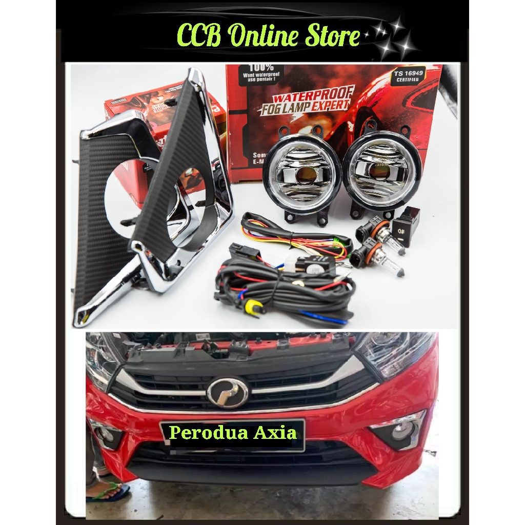 Pentair Pd 335e Perodua Axia 2019 2020 G Spec Fog Lamp With Chrome Wiring Full Set Shopee Malaysia