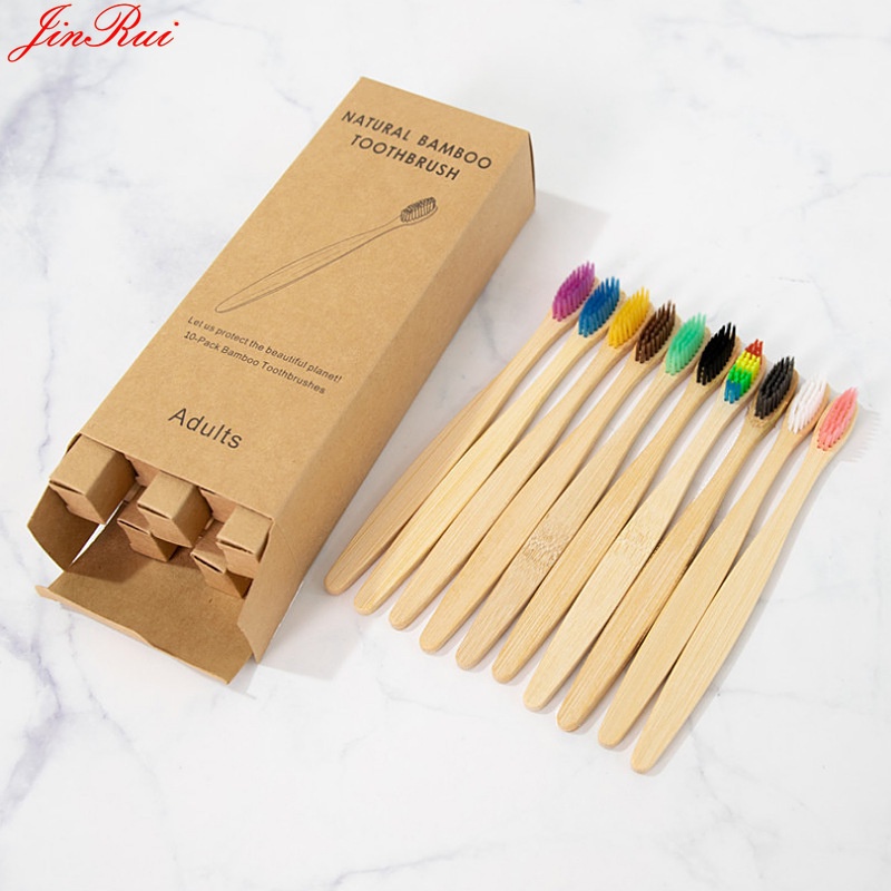 Natural Bamboo Toothbrush For Degradable Environmental Protection For home use, business trip, hotel use