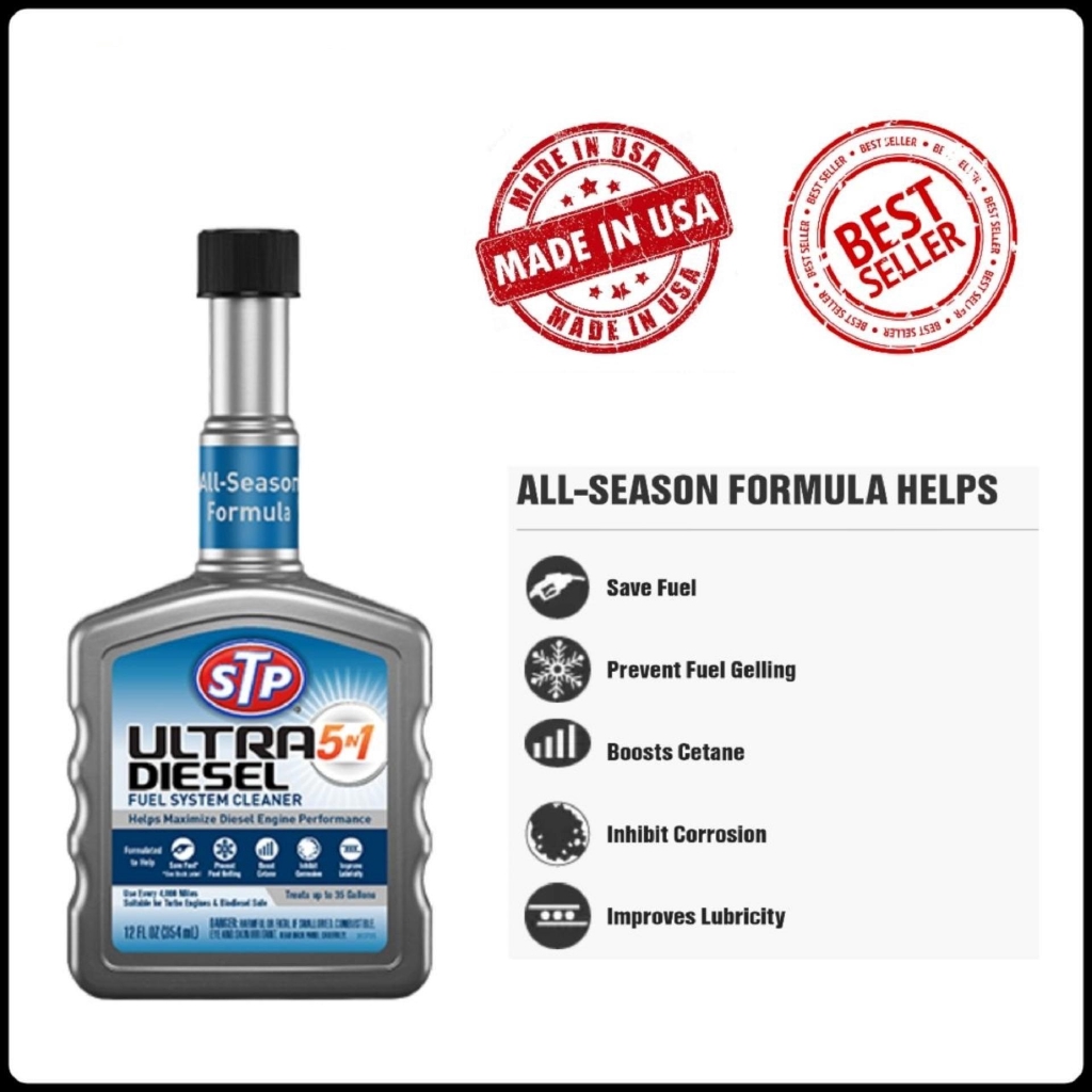 STP Ultra 5in1 Diesel Fuel System Cleaner ( 12FL OZ 354mL ) Shopee