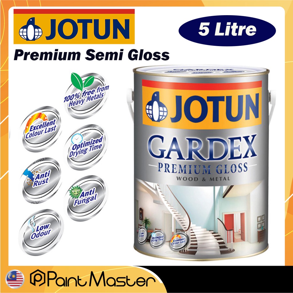 L Jotun Gardex Premium Semi Gloss Paint Cat Minyak Kayu Dan Besi Shopee Malaysia