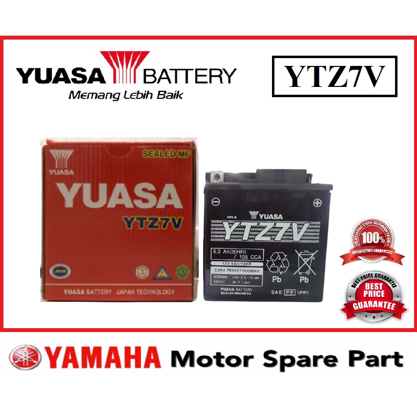 YUASA YTZ7V YAMAHA NVX 150 N-MAX 150 HONDA PCX 150 YUASA BATTERY 