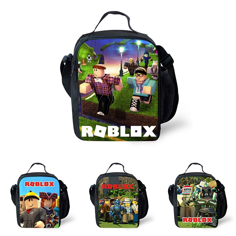 2019 Roblox Cartoon Insulated Lunch Picnic Bag School Travel Snack For Kids Shopee Malaysia - boy girl kid roblox backpack insulated lunch box school travel