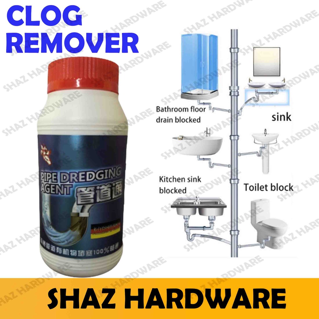 Clog Remover Dredging Drain Pipe Basin Cleaner Clogged Drainage Powder ...