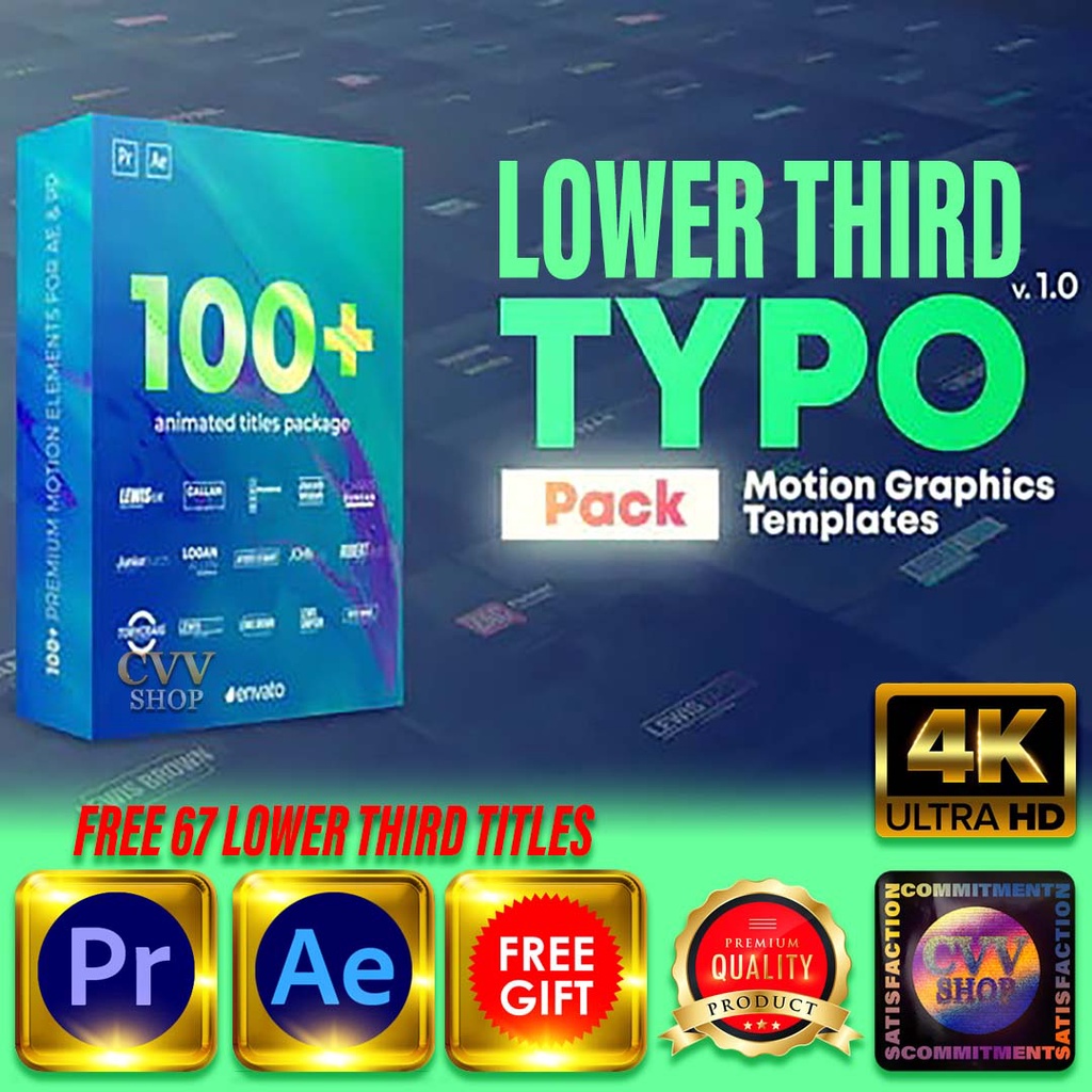 Lower Third Titles With 100 Editable Templates For Adobe After Effects 