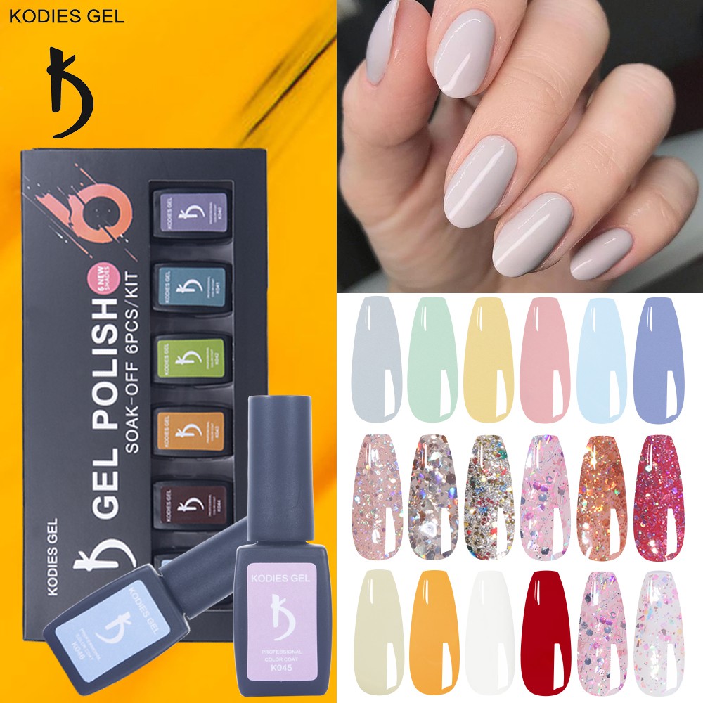 KODIES GEL 2021 New Gel Nail Polish Set 8ML Professional Verniz Color  Varnishes White Manicure Supplies for Nail Art Des | Shopee Malaysia