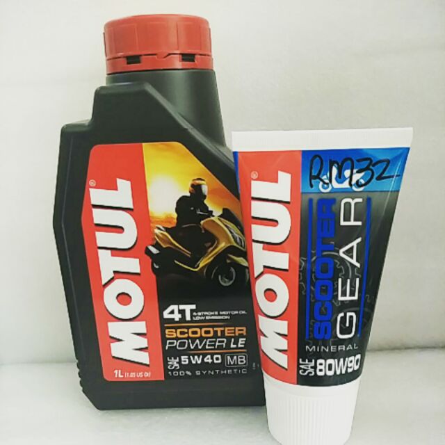 Motul Scooter Power Le 5W40 with Scooter gear oil 80W90 Shopee Malaysia