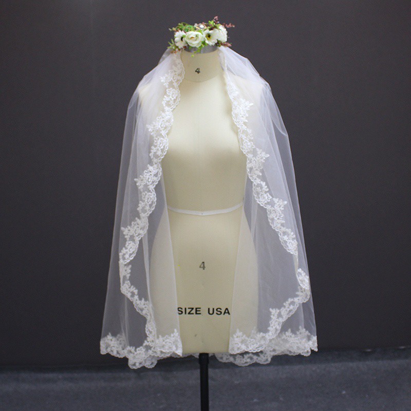 wedding veil with comb
