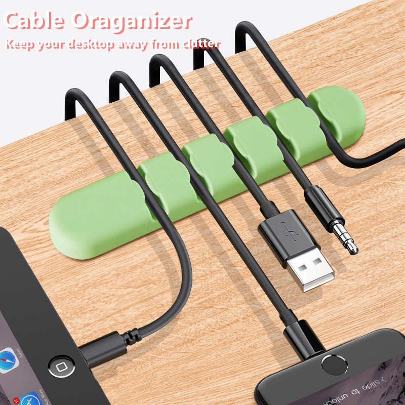 Wire Cord Flexible Cable Line Holder Tie Fixer Organizer Glue Clamp