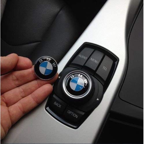 BMW Multimedia Center Button Drive Controller Aufkleber 3 Stück DIY BMW Lenkrad Emblem Aufkleber für BMW Dekoration Kombination BMW Radio Button Aufkleber 