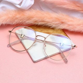 Round Spek Spec Anti Blue Light Blocking Bear Glasses transparent spectacles Frame Plastic Computer Glasses cermin mata