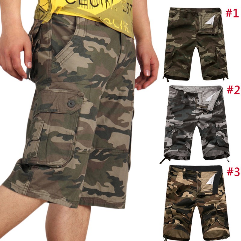 camouflage short pants