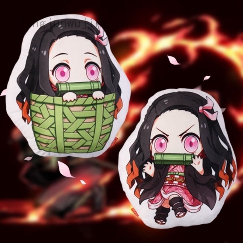 cute anime demon slayer kimetsu no yaiba kamado nezuko plush doll stuffed  toy pillow