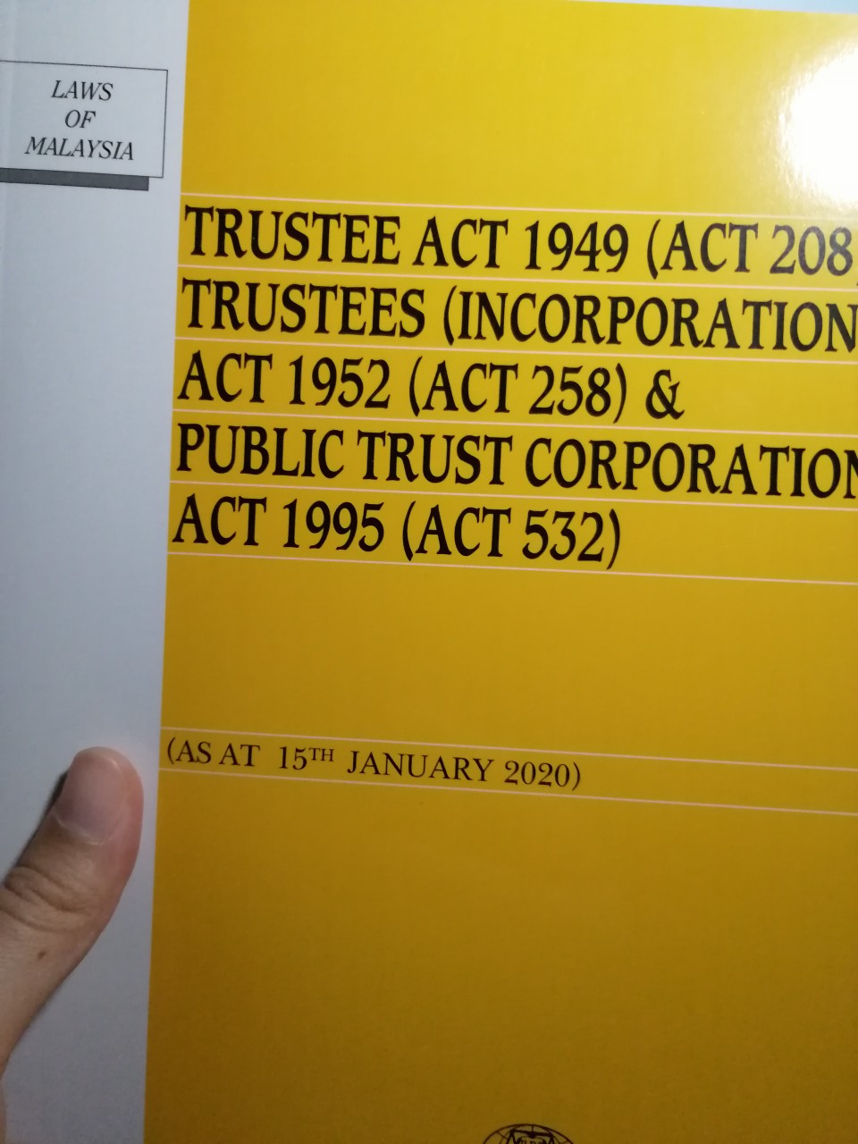 Trustee Act 1949 Act 208 Trustees Incorporation Act 1952 Act 258 Public Trust Corporation Act 1995 Act 532 Shopee Malaysia