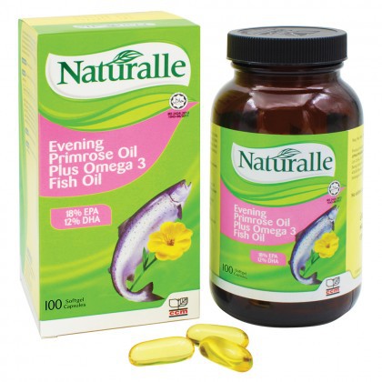 Naturalle Evening Primrose Oil Plus Fish Oil 100 Softgels Capsule Malaysia