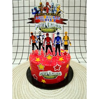 Power Rangers Dino Charge Cake Topper Cake Decoration Diy Shopee Malaysia