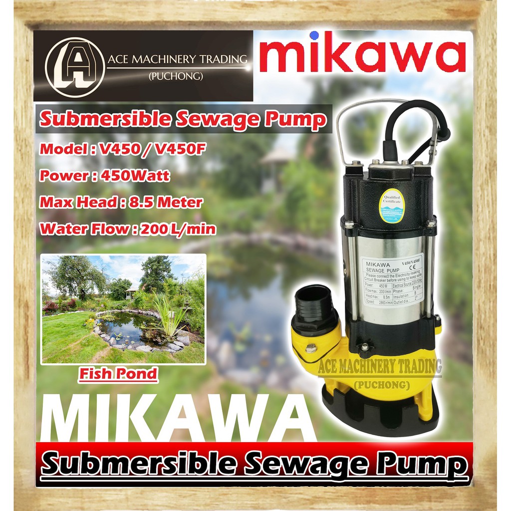 MIKAWA Submersible Pump Submersible Sewage Pump V450(Manual) / V450F