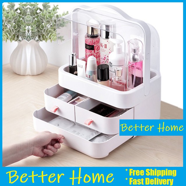 Cosmetic Storage Box With Drawers Makeup Box Shopee Malaysia