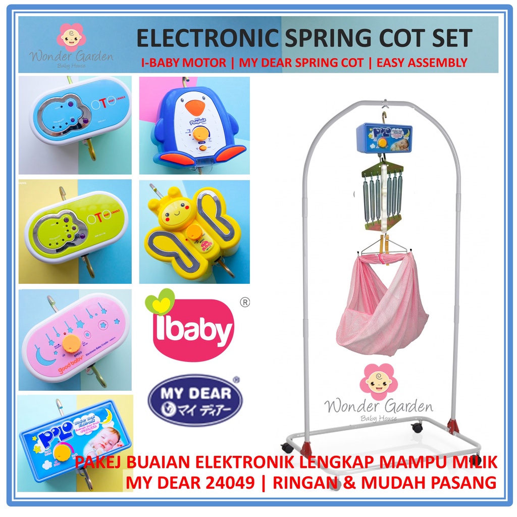 Wonder Garden Electric Spring Cot Set Buaian Motor My Dear