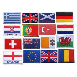 Embroidery United Kingdom, France, Germany and other European badges Velcro chapter embroidery cloth patch Western Europe Eastern Europe