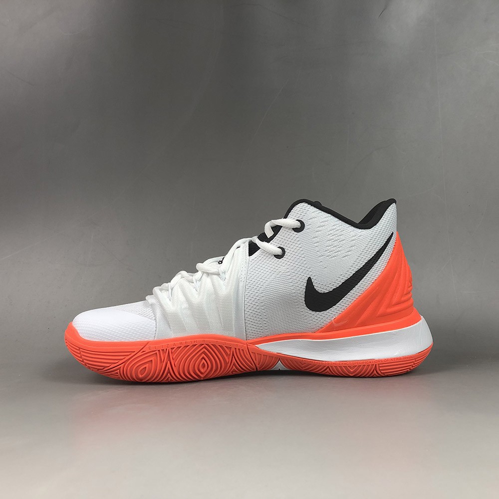 kyrie 5 white orange