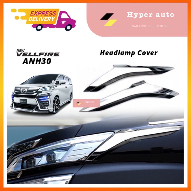 Toyota Vellfire ANH30 201520 Headlight headlamp eyebrow trim Chrome