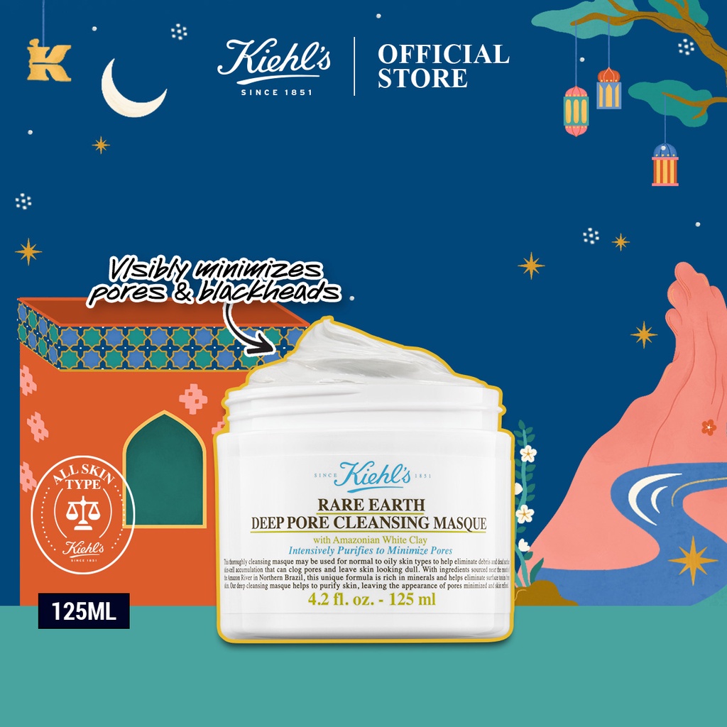 Kiehl's Rare Earth Deep Pore Cleansing Masque (125ml) Purify and Minimize pores -  For all skin types