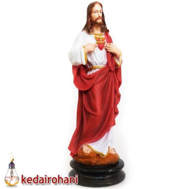Holy Heart Jesus Statue 30cm Fiberglass Statue Decoration Spiritual Souvenir Altar Prayer Table Worship Devotion