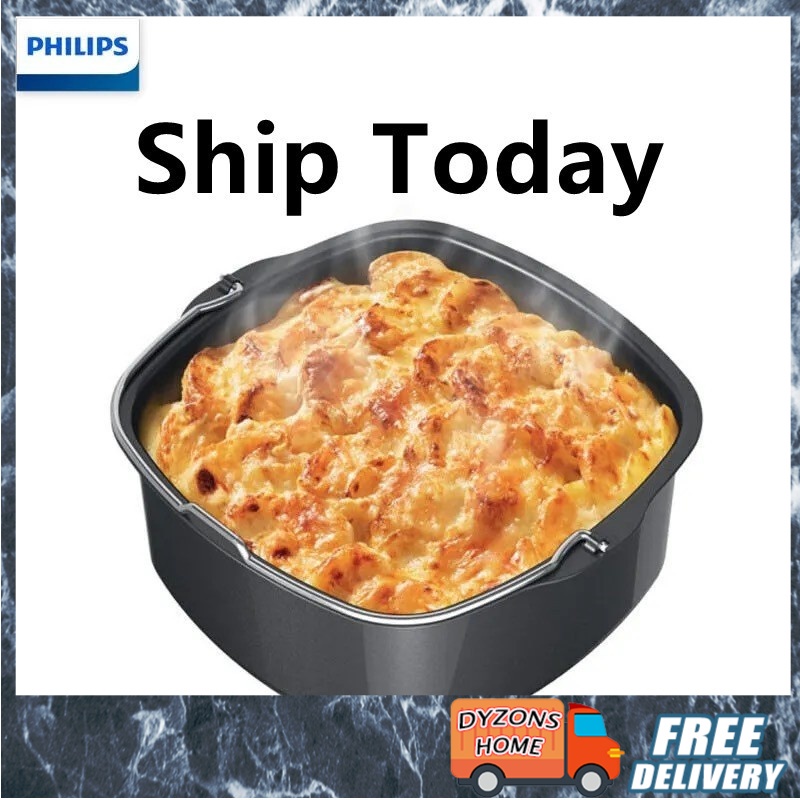 🏆FDA 6" Non Stick Philip Air Fryer Tray Cake Barrel Carbon Steel Baking Basket for HD 9200