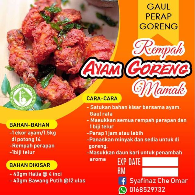 Produk Viral Rempah Ayam Goreng Mamak Style Shopee Malaysia