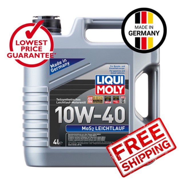 Liqui Moly MoS2 Leichtlauf 10W40 Semi Synthetic Engine Oil (4L) 10W40
