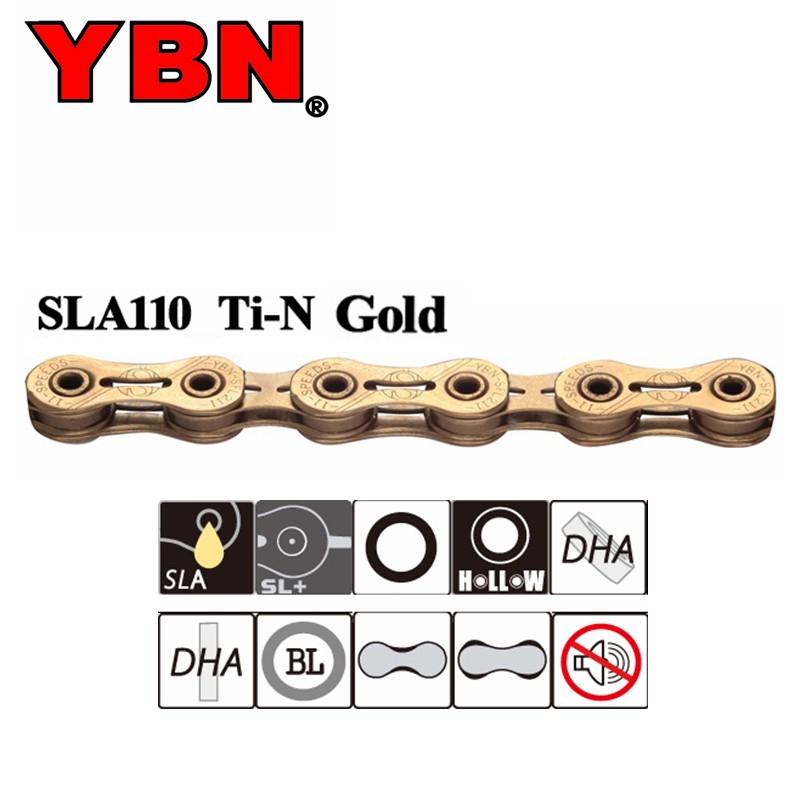 ybn 11 speed chain gold