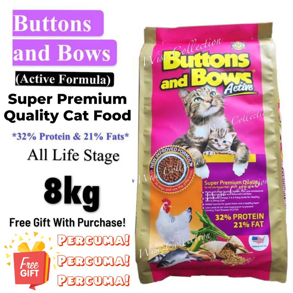 [Gift With Purchase] Buttons And Bows Cat Food 8KG(New Formula)(New
