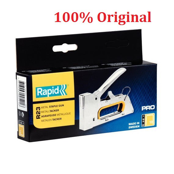 Original Rapid R23 Pro Metal Gun Tacker / Stapler Gun / Stapler Tembak (Made In Sweden) Shopee
