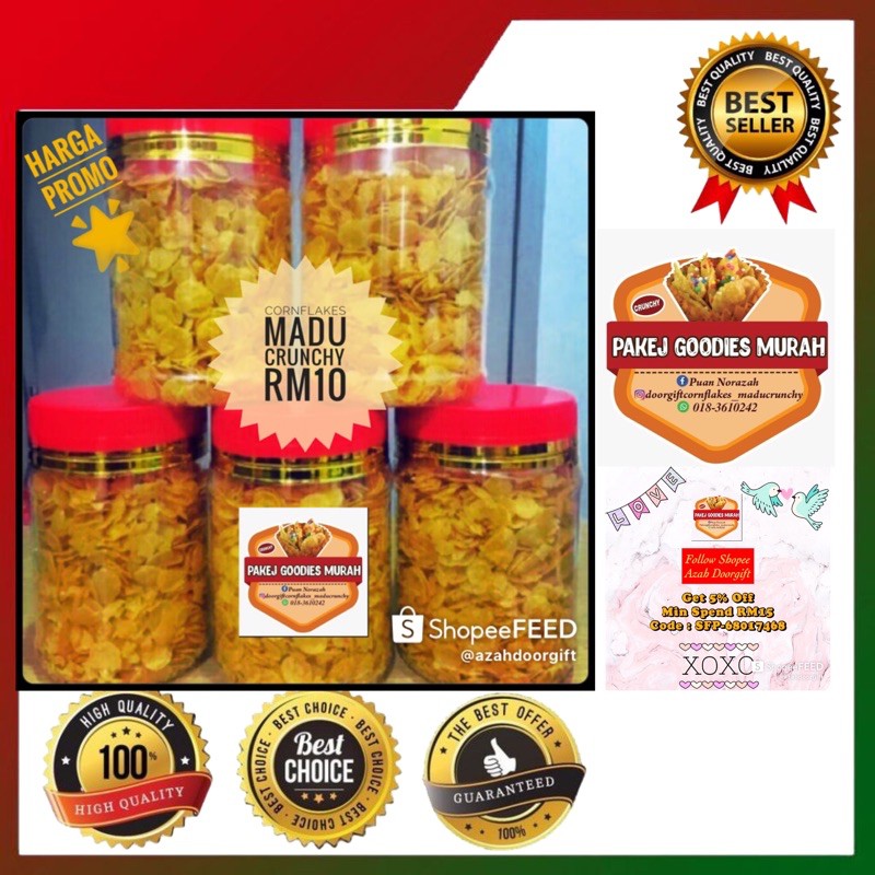 Buy Cornflakes Madu Crunchy Rm10 Kudapan 2 Balang Rm20 Free Gift Wholesale 10 Balang Rm80 Seetracker Malaysia