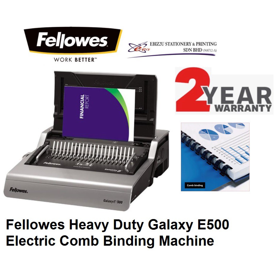 Fellowes Heavy Duty Galaxy E500 Electric Comb Binding Machine25 sheets