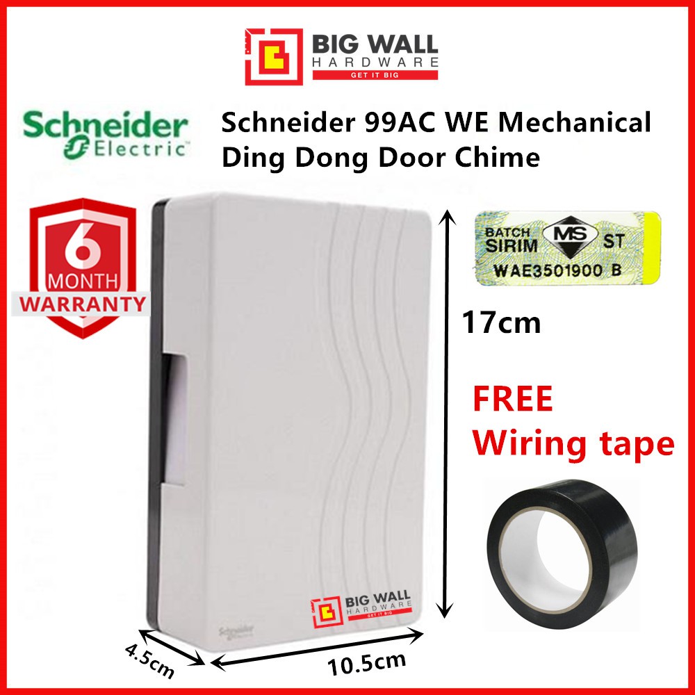 Schneider 99AC Mechanical Ding Dong Door Chime Bell Wiring Devices with