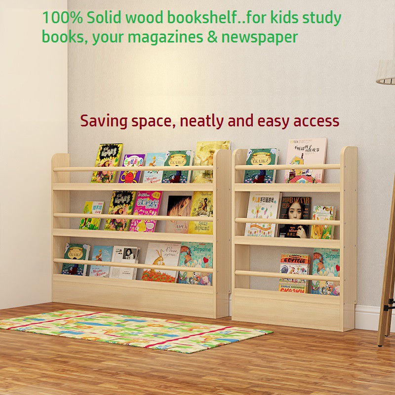 kids wooden bookshelf