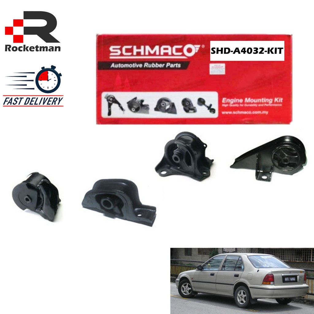 SCHMACO ENGINE MOUNTING SET HONDA CITY SX8 1996-2002 (SHD-A4032-KIT)