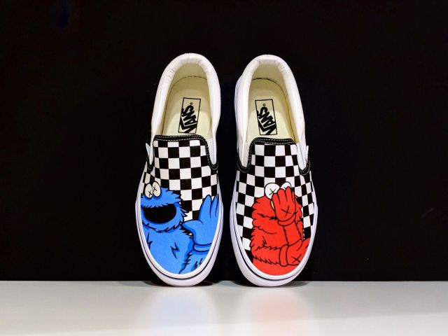 kaws vans slip on