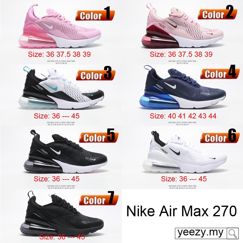 nike air max 270 different colors