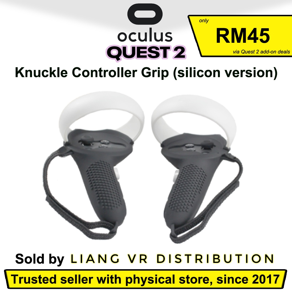 Blue Silicone Protective Cover Touch Controller Grip Cover Skin with Knuckle Straps for Oculus Quest/Oculus Rift S 