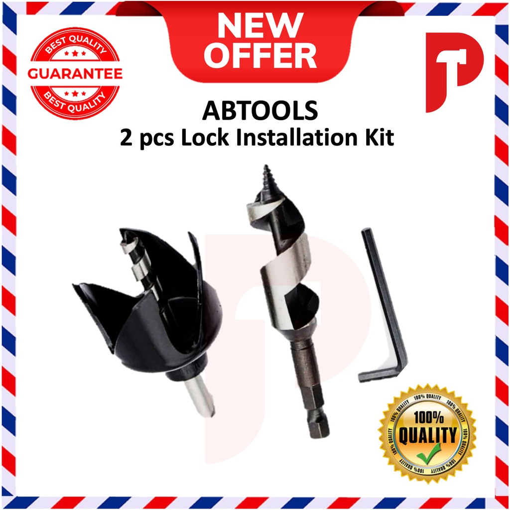 Door Lock Installation Kit Hole Saw Drill Bits Set Professional Lock Cutter Auger Woodworking