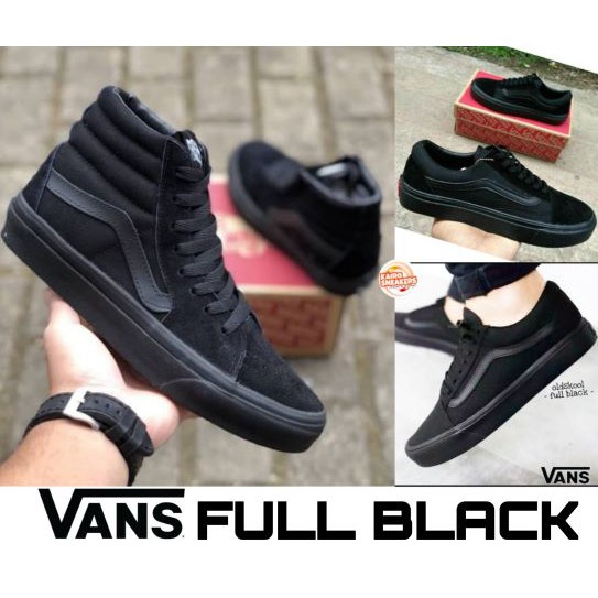 vans all black mens shoes