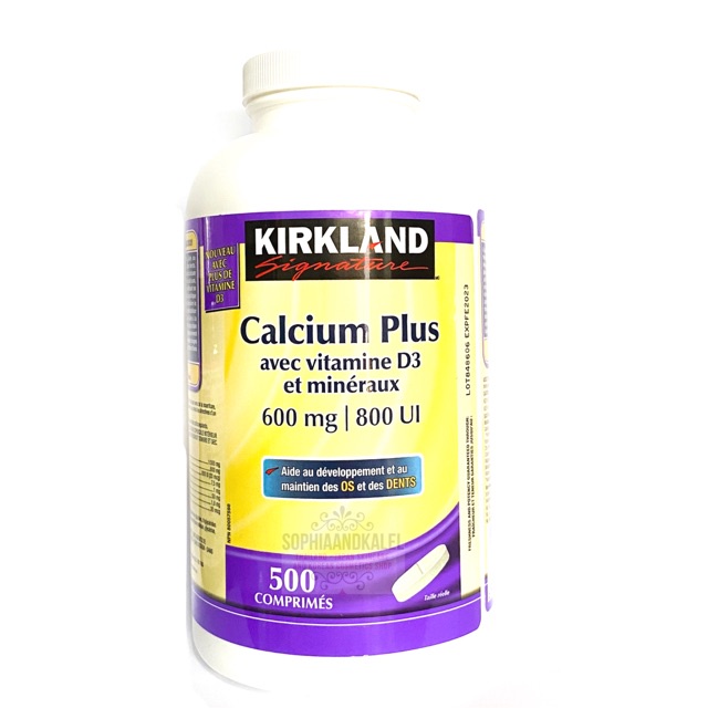 Calcium Plus With Vitamin D3 600mg800ui 500 Tablets Kirkland Signature Ready Stock 4342