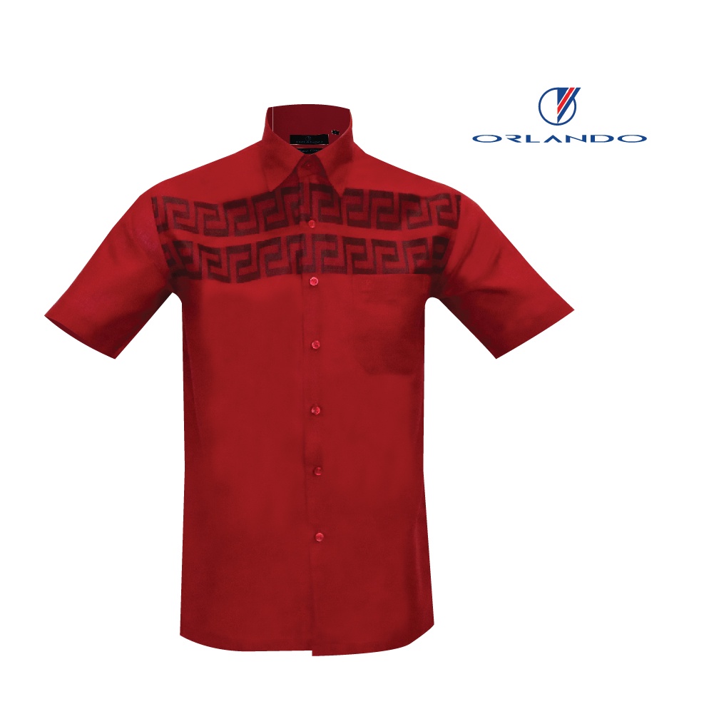 ORLANDO Men's Short Sleeve Jacquard Shirt RL42803B212 Shopee Malaysia