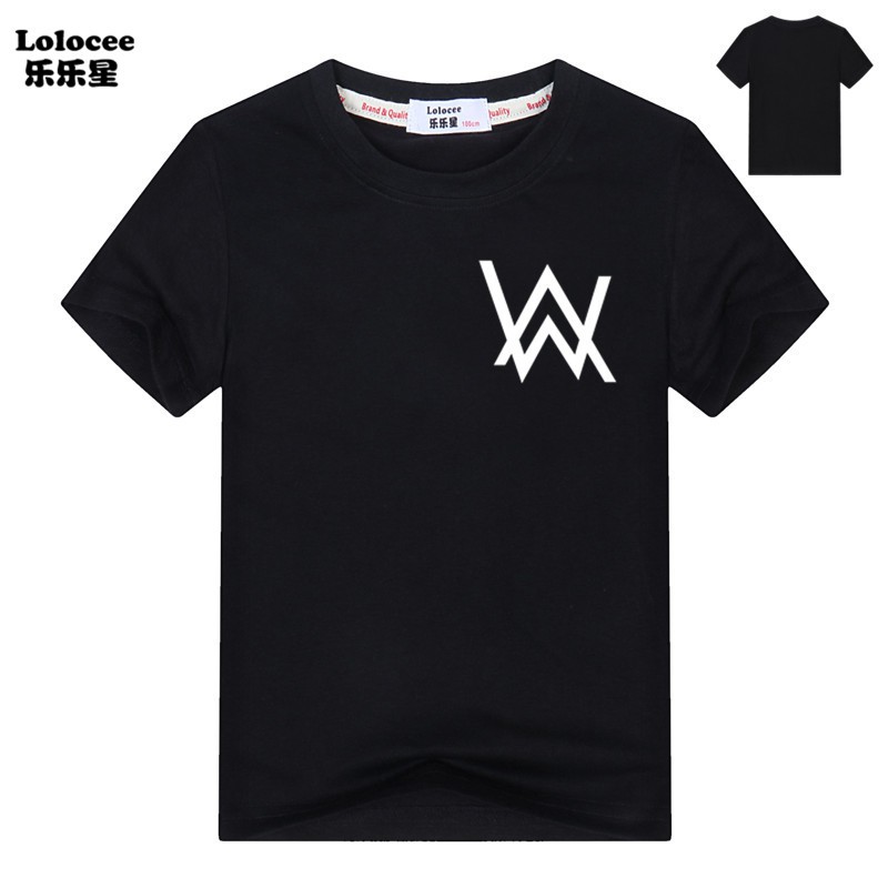 Boys EDC t-shirt Kids alan walker DJ music Tops AW Print ...