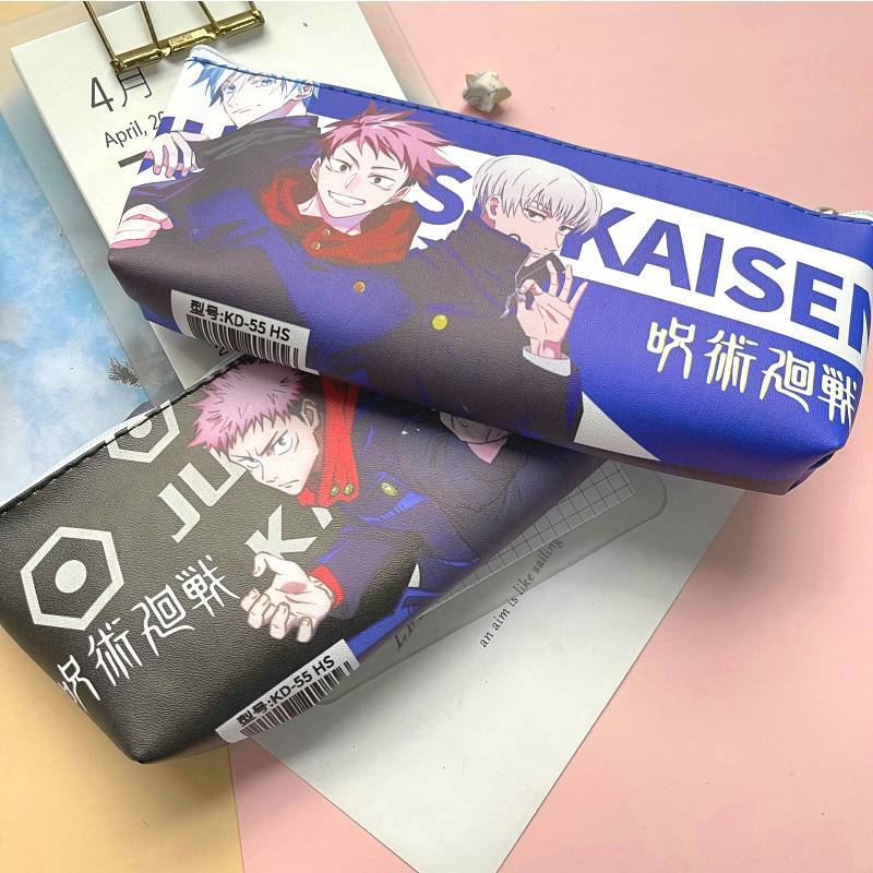 Anime Jujutsu Kaisen Itadori Yuji PU Leather Pencil Pen Case Bag Birthday Gift